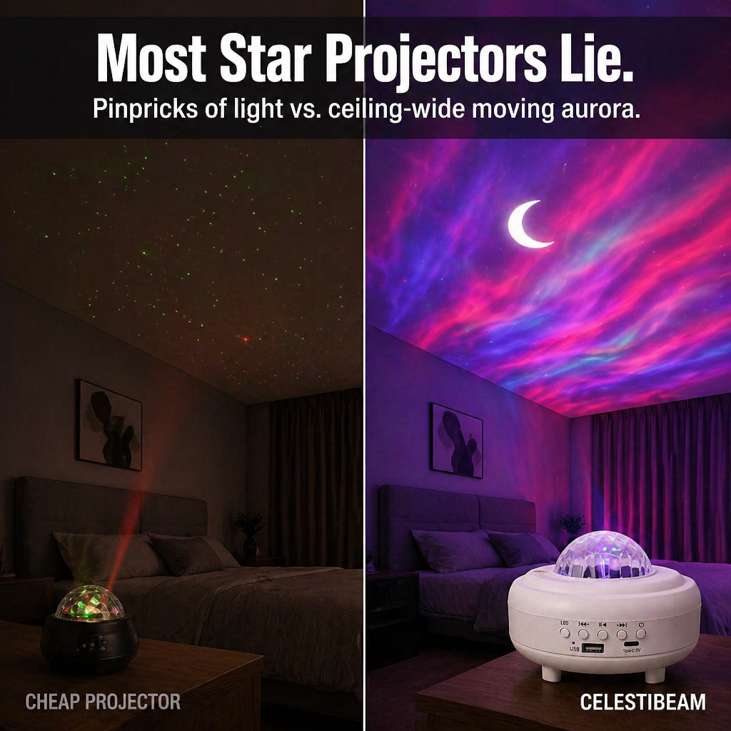 CelestiBeam™ — Drift Off Under Aurora Waves Without Leaving Your Bed