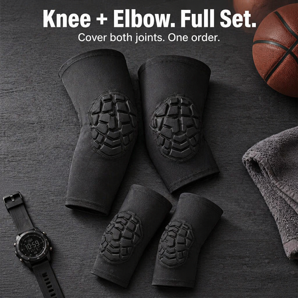 VibraGuard™ Honeycomb Compression Sleeves — Cushion Every Fall, Sprint, and Crossover