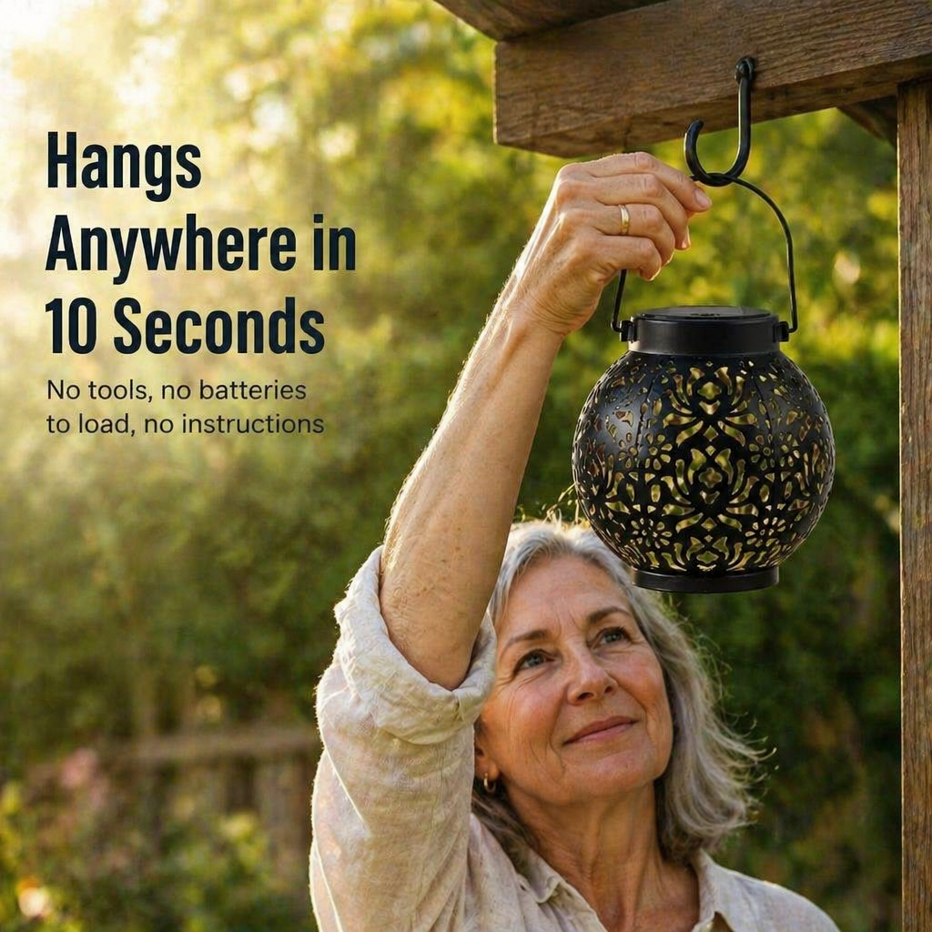 LumiFleur™ Solar Lantern — Cast Floral Shadow Magic Across Your Backyard