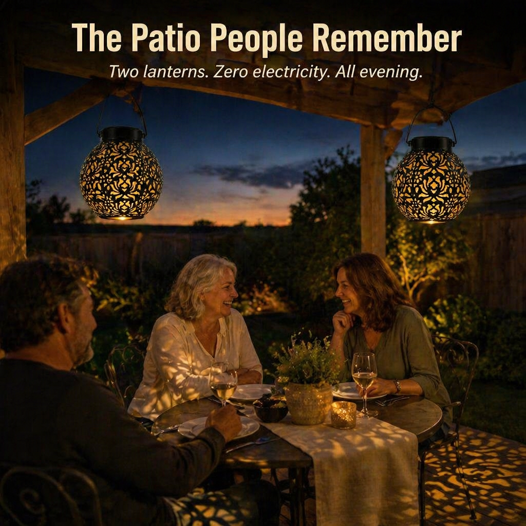 LumiFleur™ Solar Lantern — Cast Floral Shadow Magic Across Your Backyard