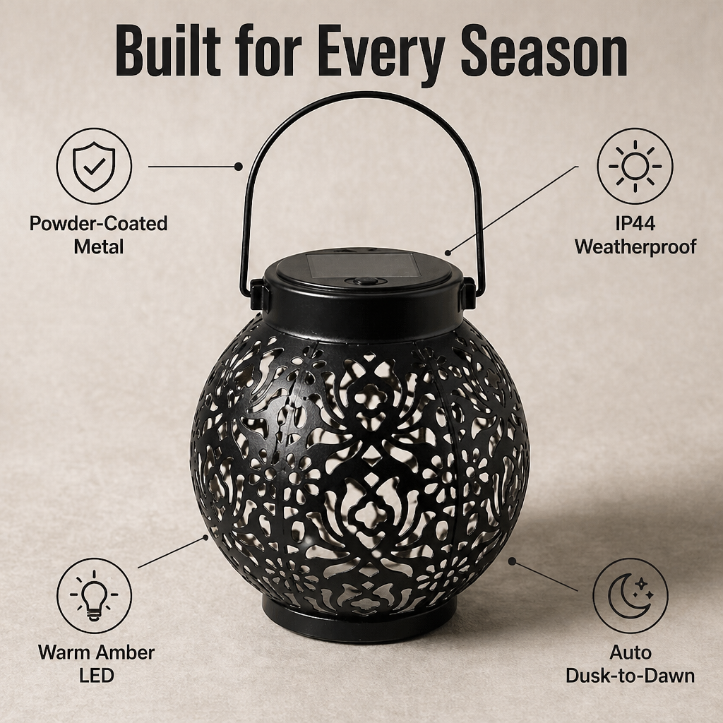 LumiFleur™ Solar Lantern — Cast Floral Shadow Magic Across Your Backyard
