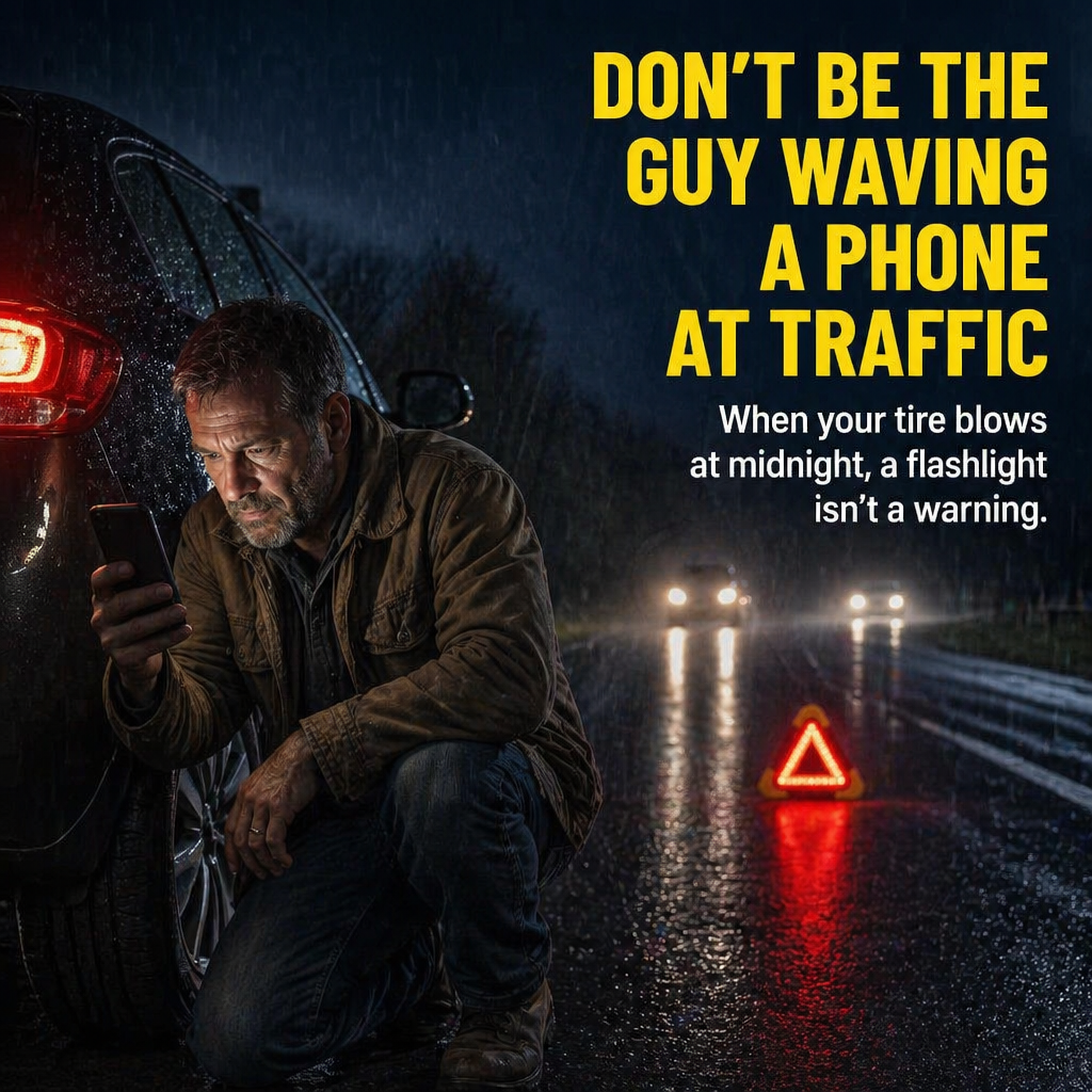 BlazeGuard™ — Light the Dark, Warn the Road & Keep Your Phone Alive