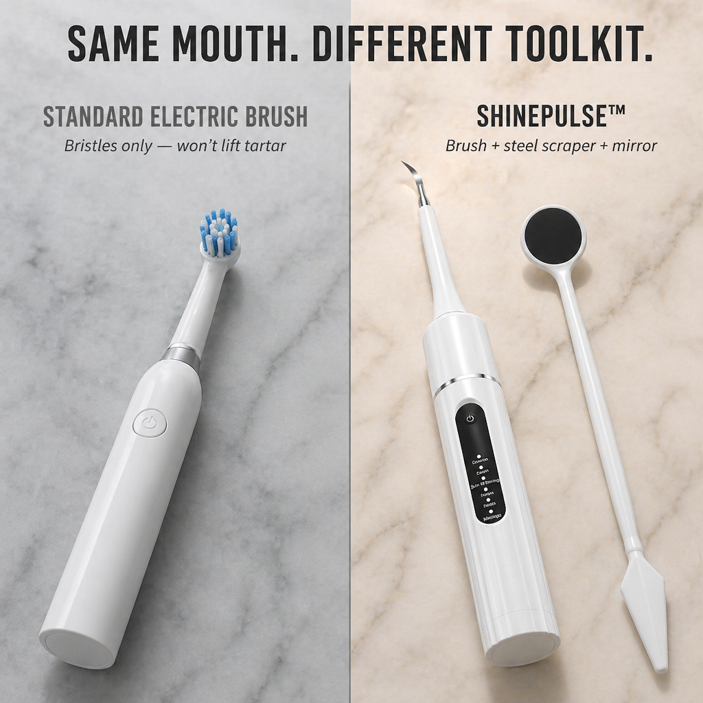 ShinePulse™ — Lift Tartar and Brighten Stains Between Dentist Cleanings