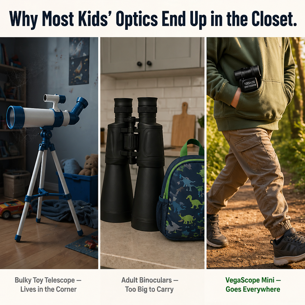 VegaScope™ Mini — Pull Distant Birds, Bugs and Mountains Into Your Kid's Pocket