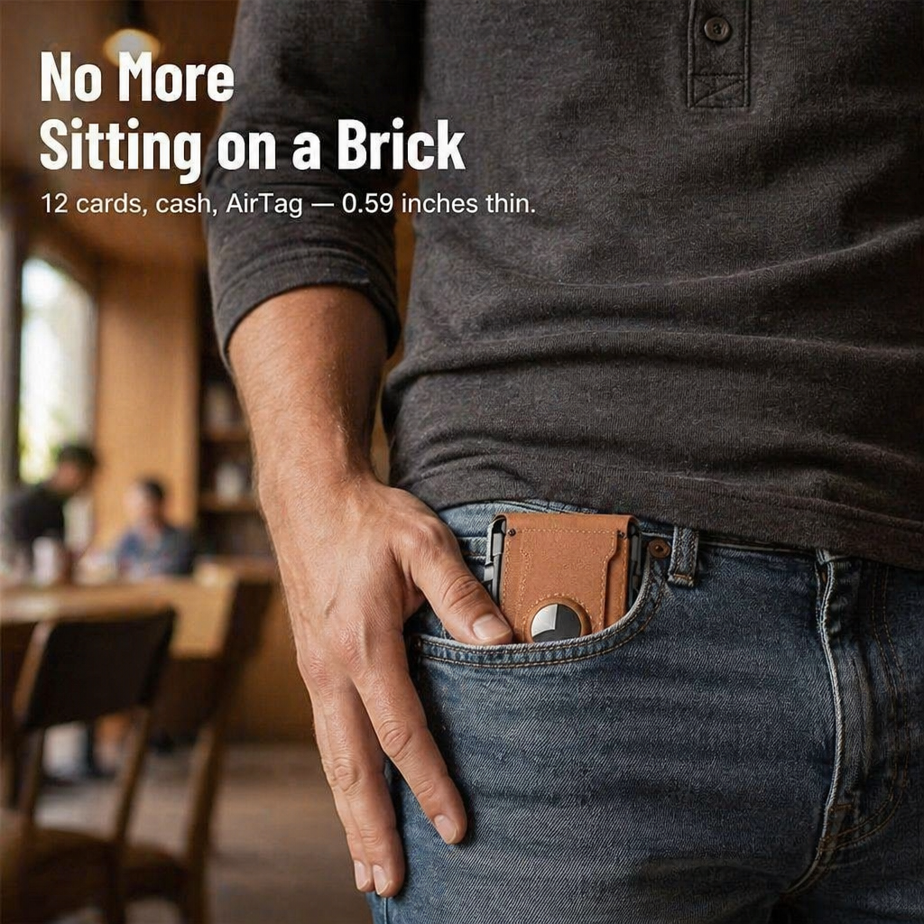 StealthEdge™ — Slim Your Carry, Block RFID Theft & Track It With AirTag