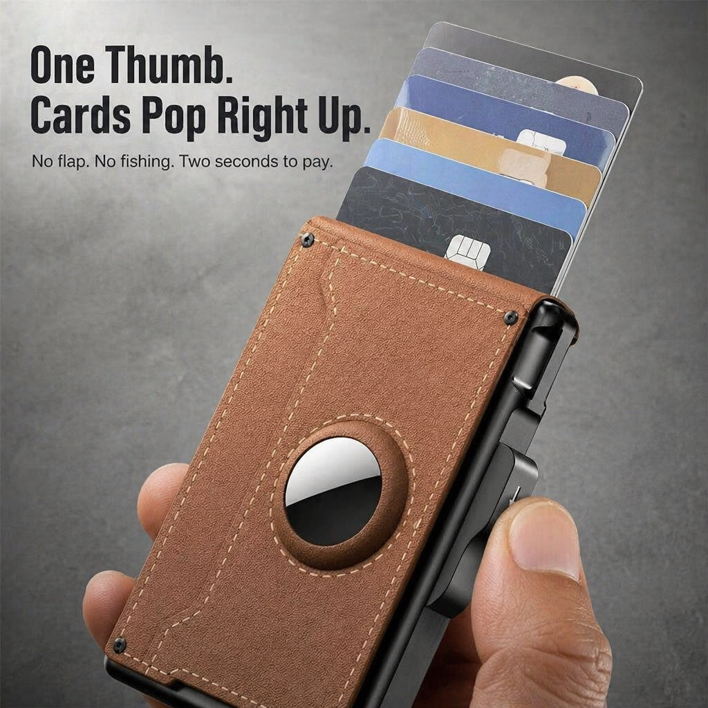 StealthEdge™ — Slim Your Carry, Block RFID Theft & Track It With AirTag