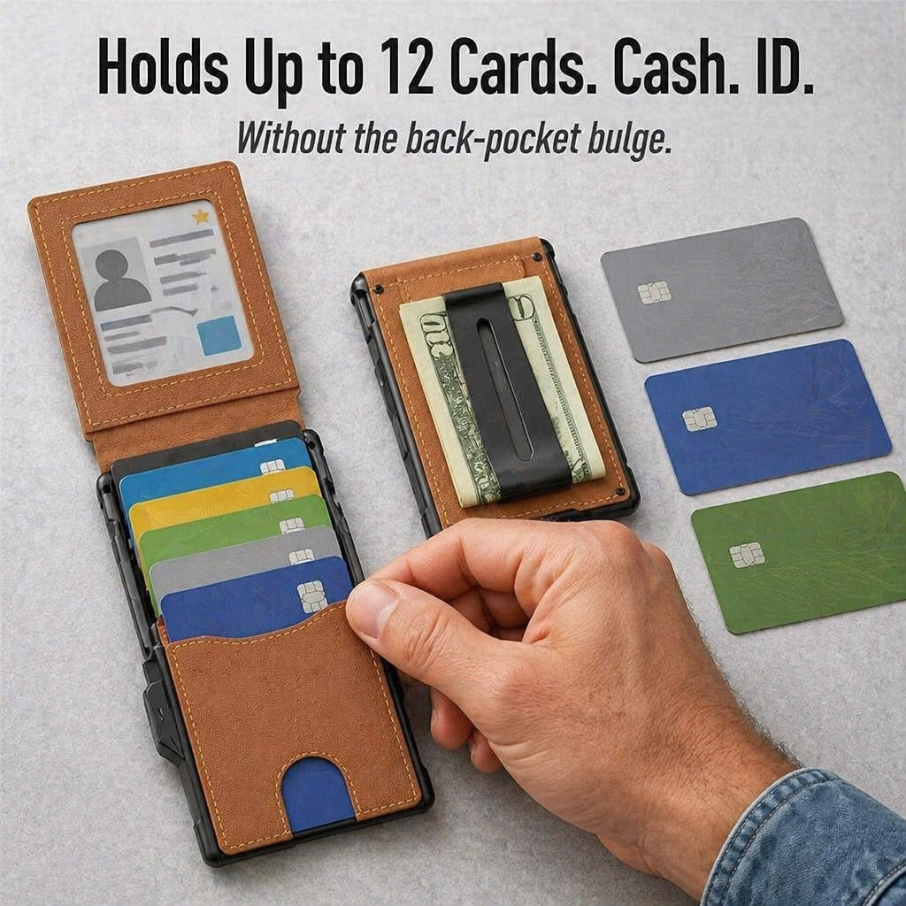 StealthEdge™ — Slim Your Carry, Block RFID Theft & Track It With AirTag