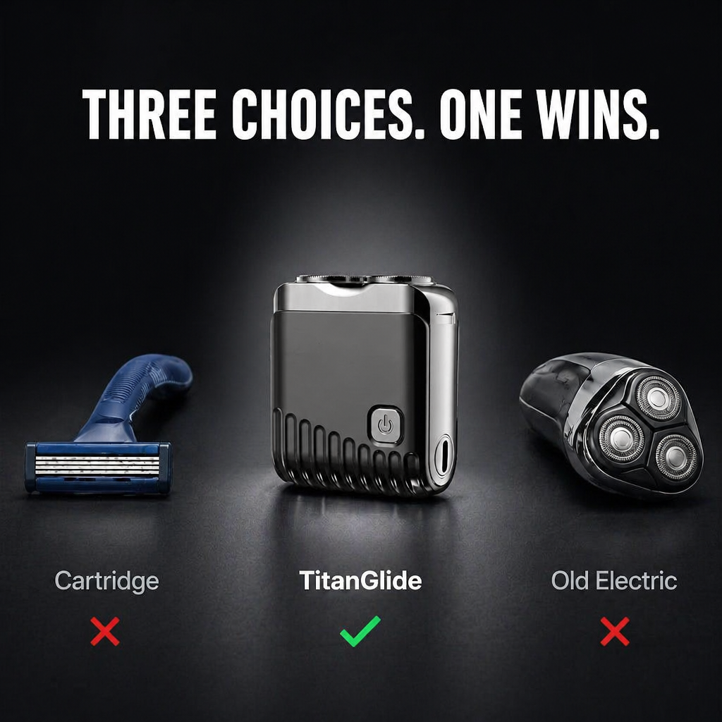 TitanGlide™ — Get a Sharp, Skin-Safe Shave That Fits in Your Pocket