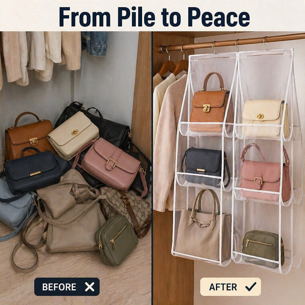 ClariPouch™ — Find Every Handbag in a Flash and Reclaim Clutter-Free Calm