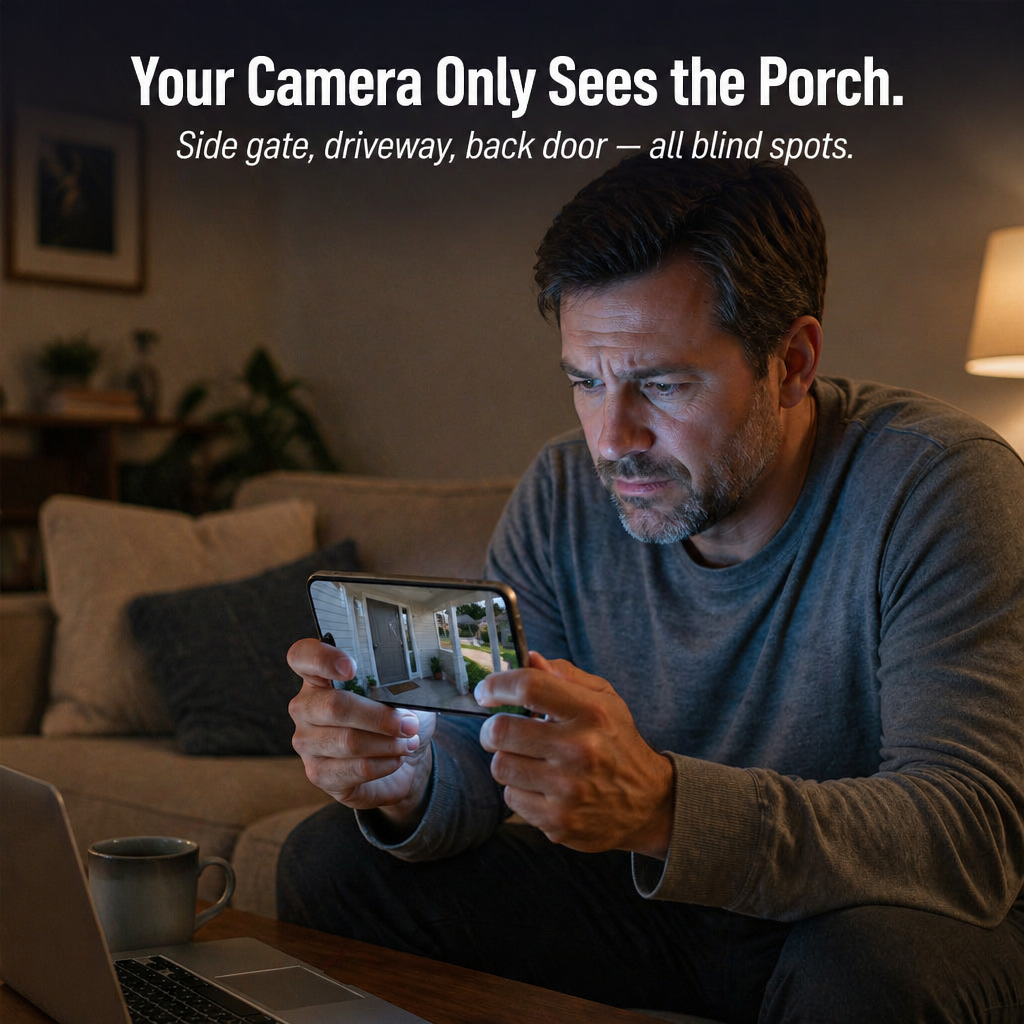 SolarSentry™ Wireless Outdoor Camera — Watch Every Blind Spot 24/7, No Wires, No Subscriptions