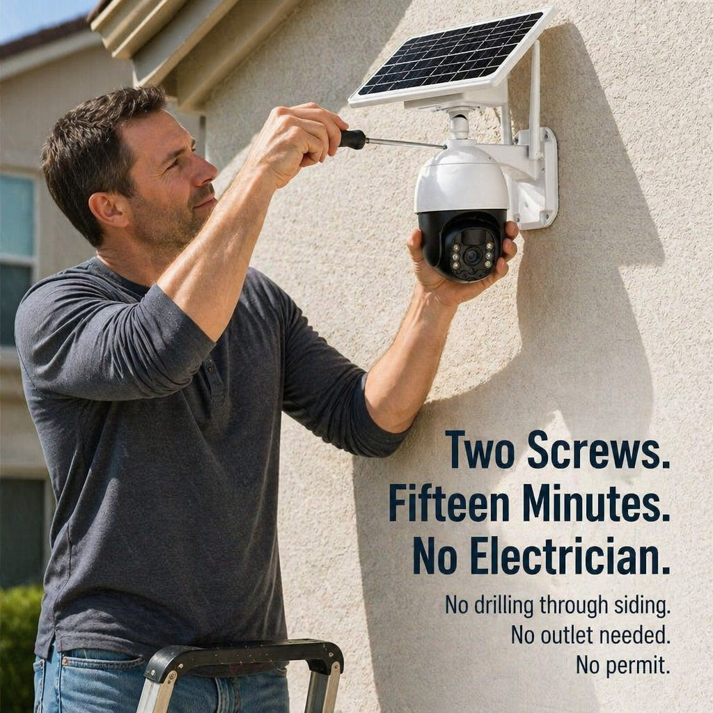 SolarSentry™ Wireless Outdoor Camera — Watch Every Blind Spot 24/7, No Wires, No Subscriptions