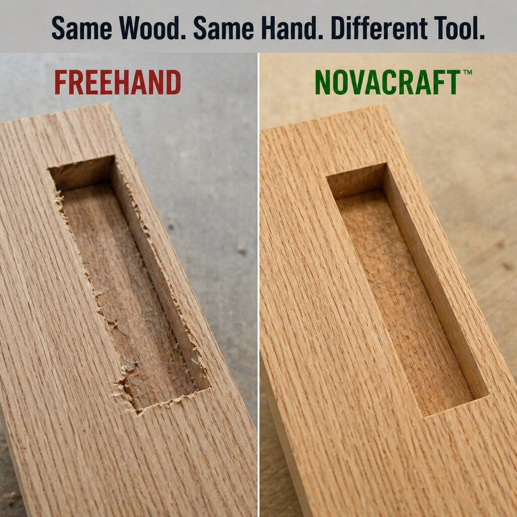 NovaCraft™ — Cut Dead-Straight Mortises & Slots Without a Wandering Router