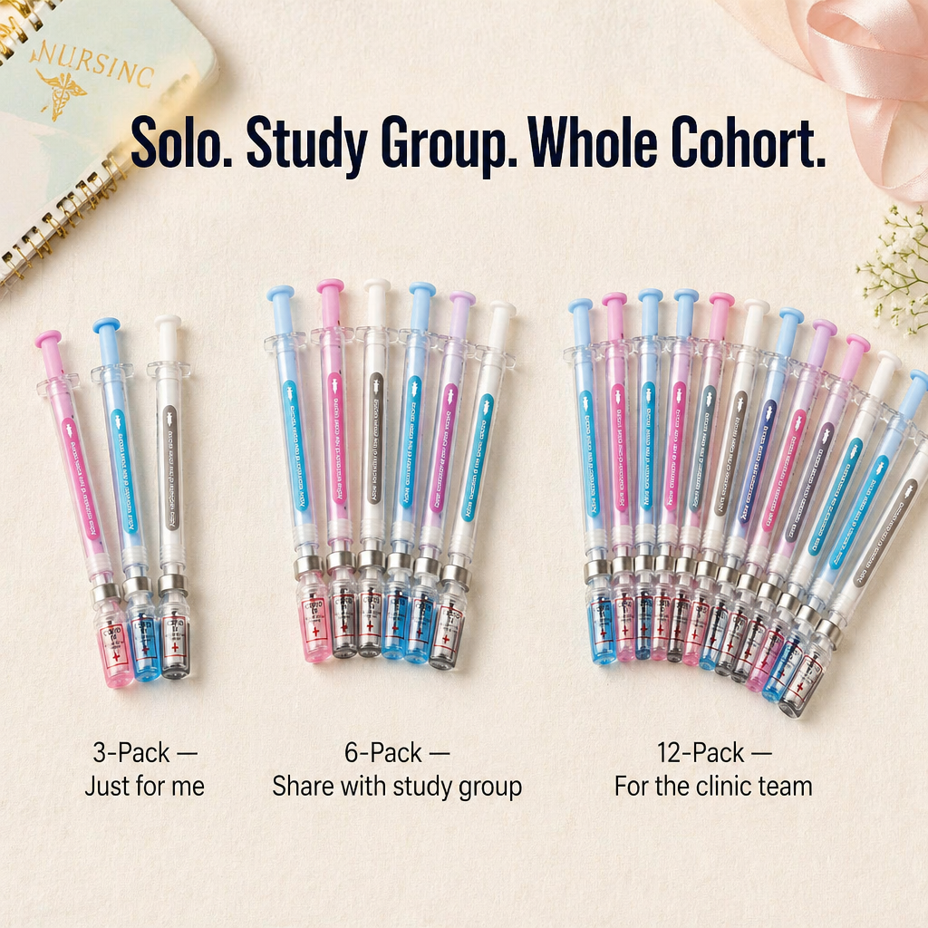 VibeSyringe™ — Color-Code Every Care Plan, Drug Card & Lecture Note With Buttery Smooth Ink
