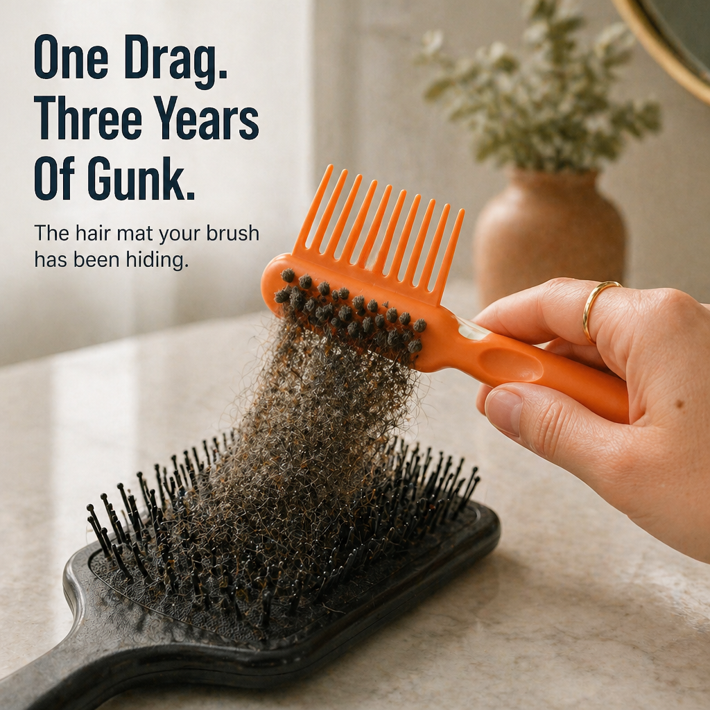 BrushVibe™ — Rake Out Tangled Hair And Scrub The Grime From Every Brush