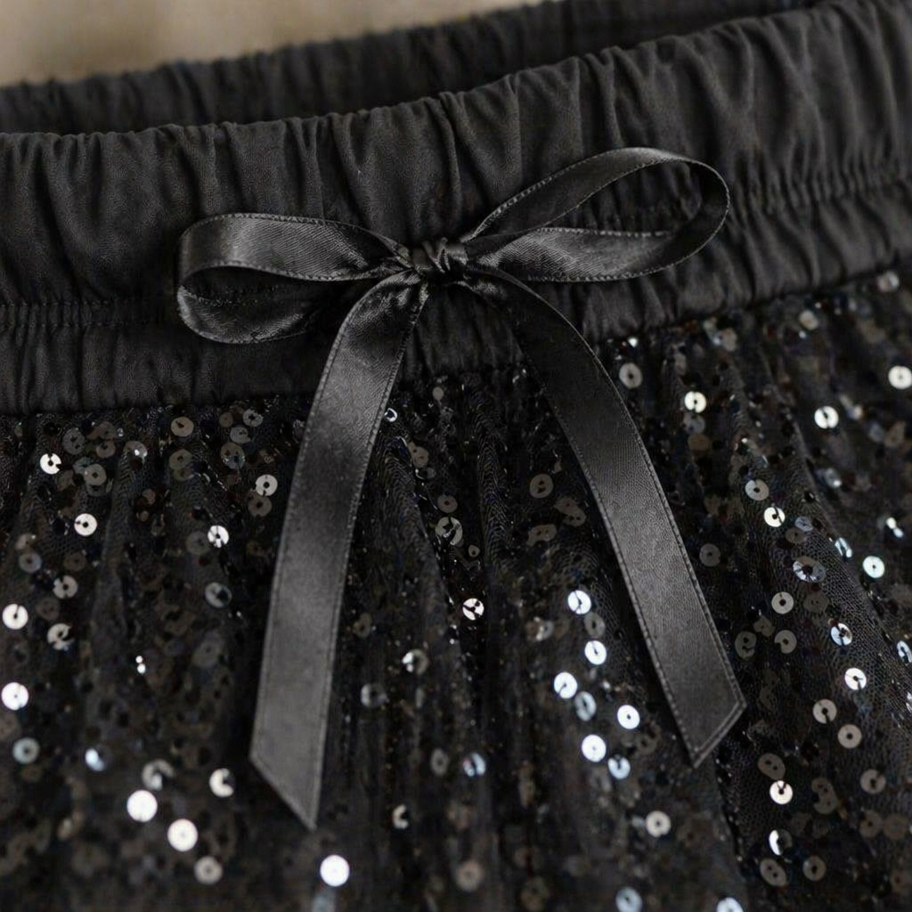 Soraya™ – Festive Sequin Tulle Midi Skirt & Cozy Knit Sweater Set