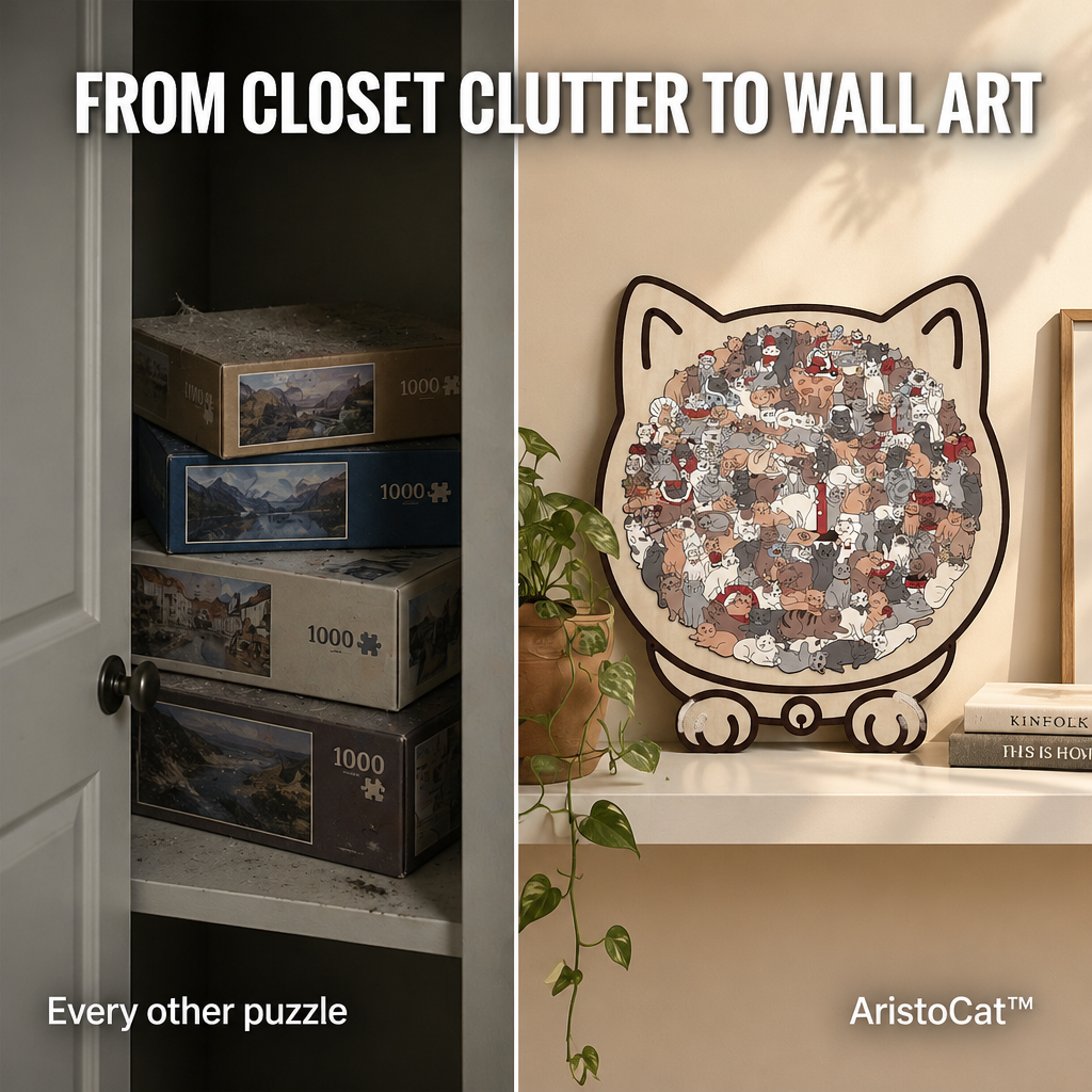 AristoCat™ — Piece Together a Cat-Shaped Puzzle You'll Hang on the Wall