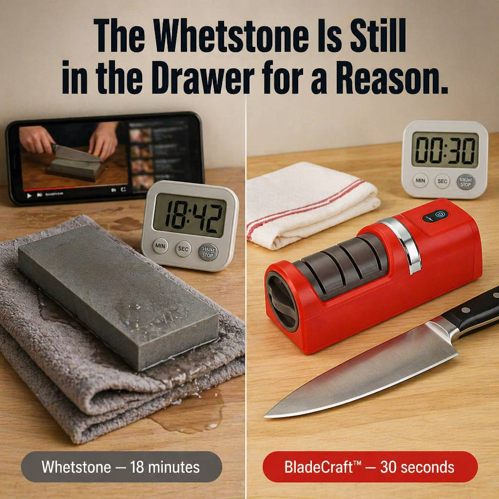 BladeCraft™ — Bring Dead Knives Back to Slicing Sharp in 30 Seconds