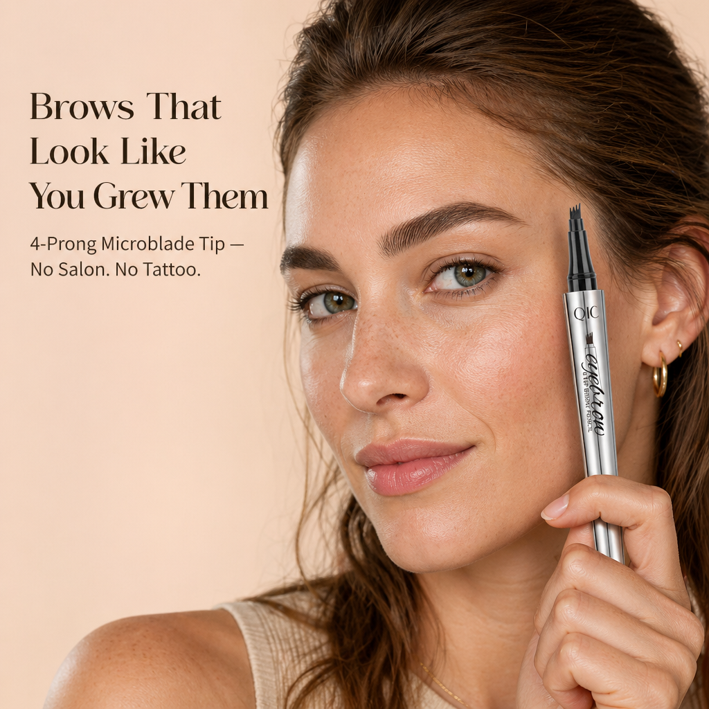BrowLuxe™ — Sketch Hair-Like Brows in 60 Seconds with 4-Prong Microblade Tip