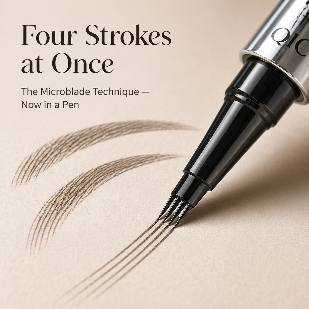 BrowLuxe™ — Sketch Hair-Like Brows in 60 Seconds with 4-Prong Microblade Tip