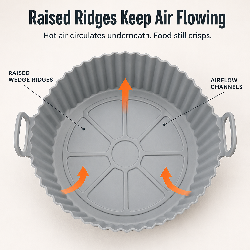 CrispaMat™ — Catch the Grease and Skip the Air Fryer Scrub Forever