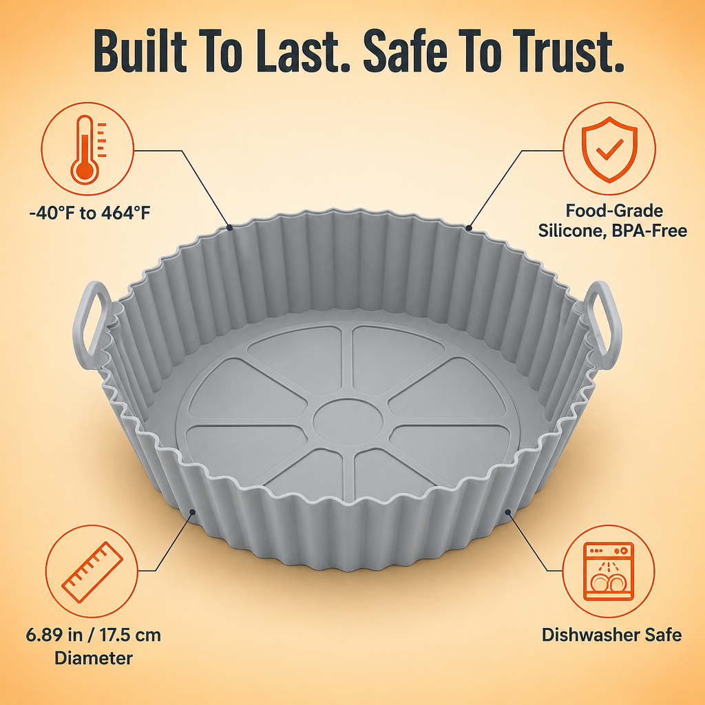 CrispaMat™ — Catch the Grease and Skip the Air Fryer Scrub Forever