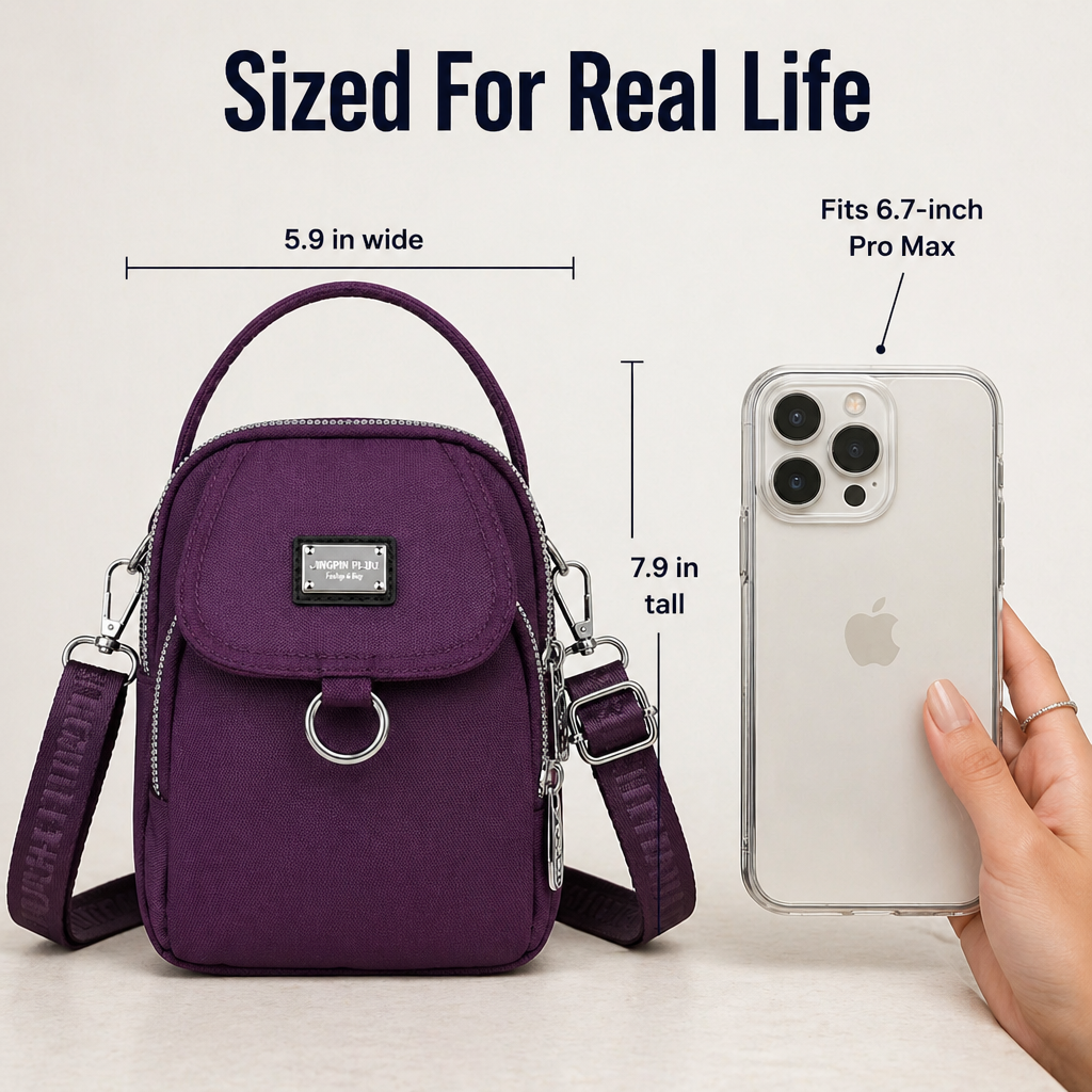 VeloStride™ Mini Crossbody — Carry Your Phone, Wallet & Keys Through Any Weather