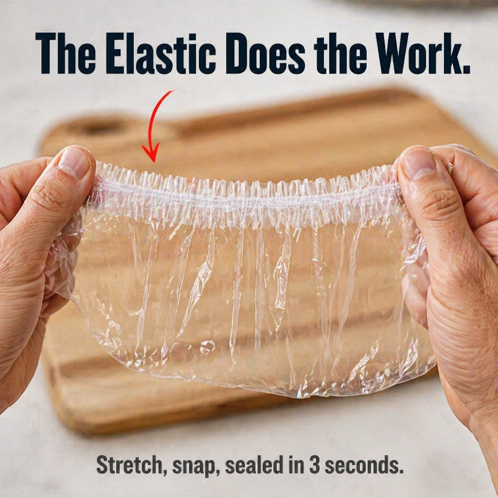FreshWrapPro™ — Cover Any Bowl in One Stretch and Skip the Cling-Wrap Fight