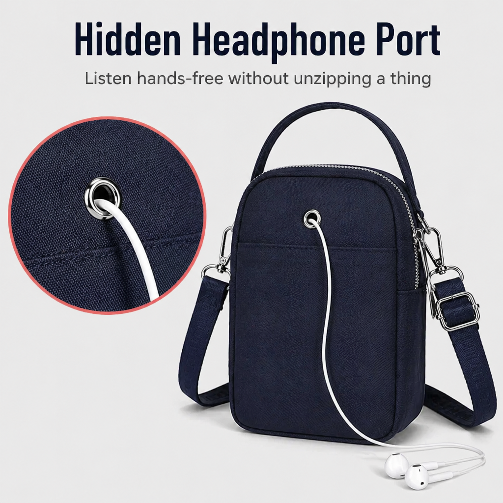 VeloStride™ Mini Crossbody — Carry Your Phone, Wallet & Keys Through Any Weather