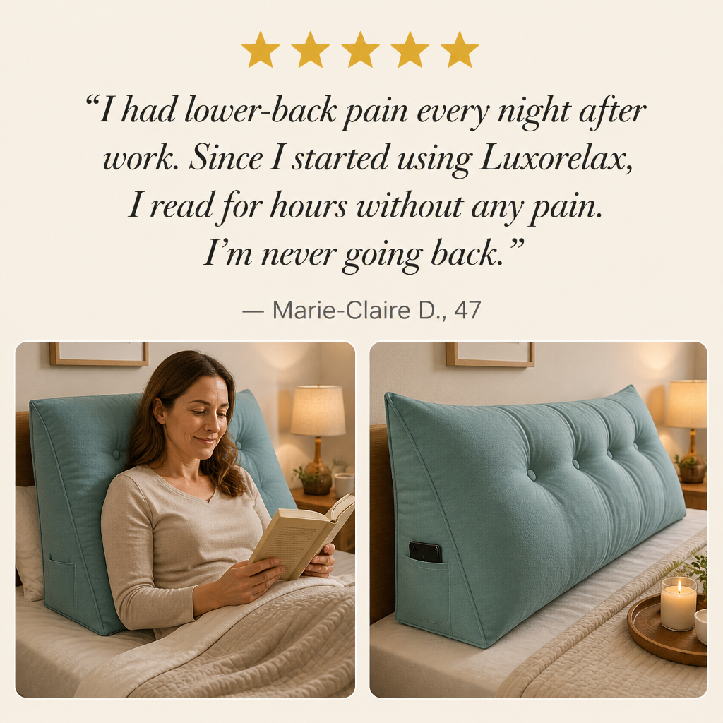 Luxorelax™ — Turn Your Bed Into a Back-Saving Reading Nook | Free Shipping Today