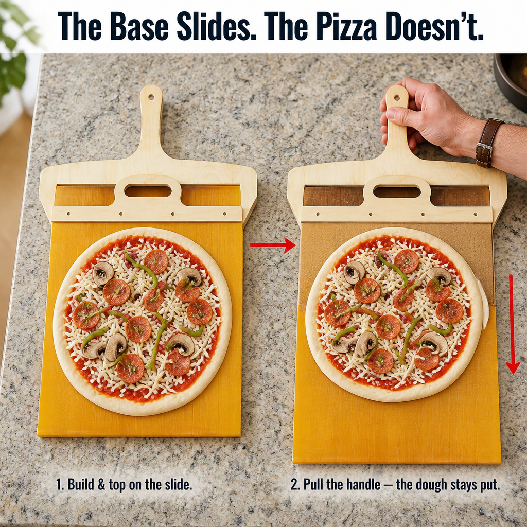 ArtisanoSlide™ — Slide Every Pizza Onto Your Stone Without Sticking or Spilling