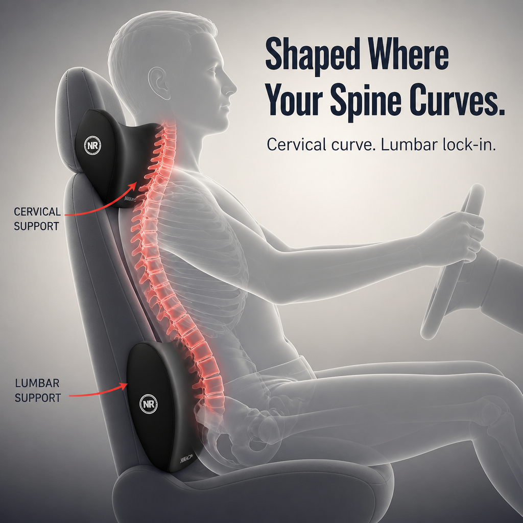 BiomeZen™ — Cradle Your Neck and Lock In Your Lower Back on Long Drives