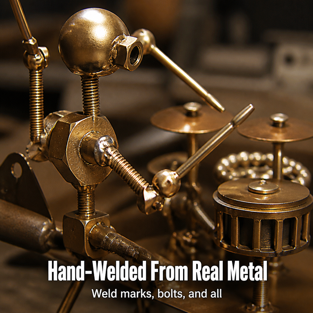 LunaRiff™ Kinetic Drummer Spinner — Turn Every Breeze Into a Backyard Rock Concert