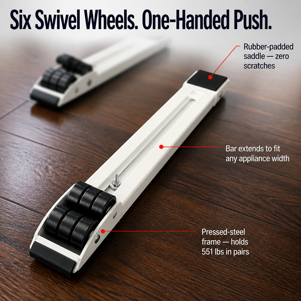 TitanGlide™ — Slide Your Heaviest Appliances Out in Seconds Without Lifting or Scratching
