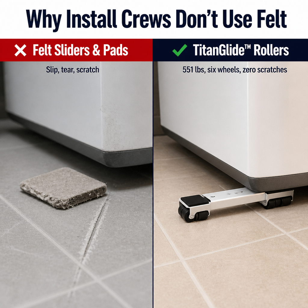 TitanGlide™ — Slide Your Heaviest Appliances Out in Seconds Without Lifting or Scratching