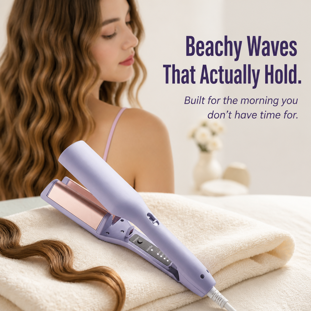 SilkaCurl™ — Press, Glide & Get Effortless Beachy Waves Every Morning