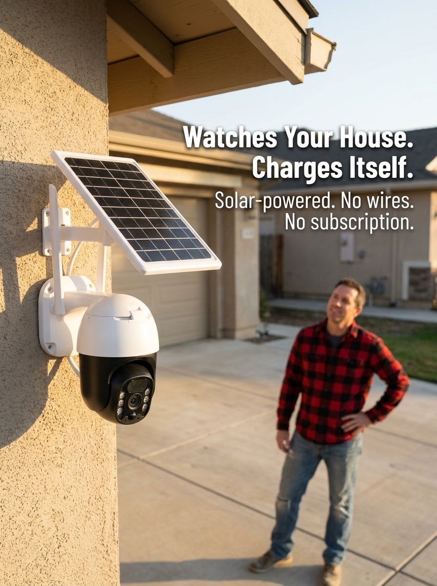 VeroLuxe™ Solar Security Cam — Watch Every Corner Day or Night, No Wires Needed
