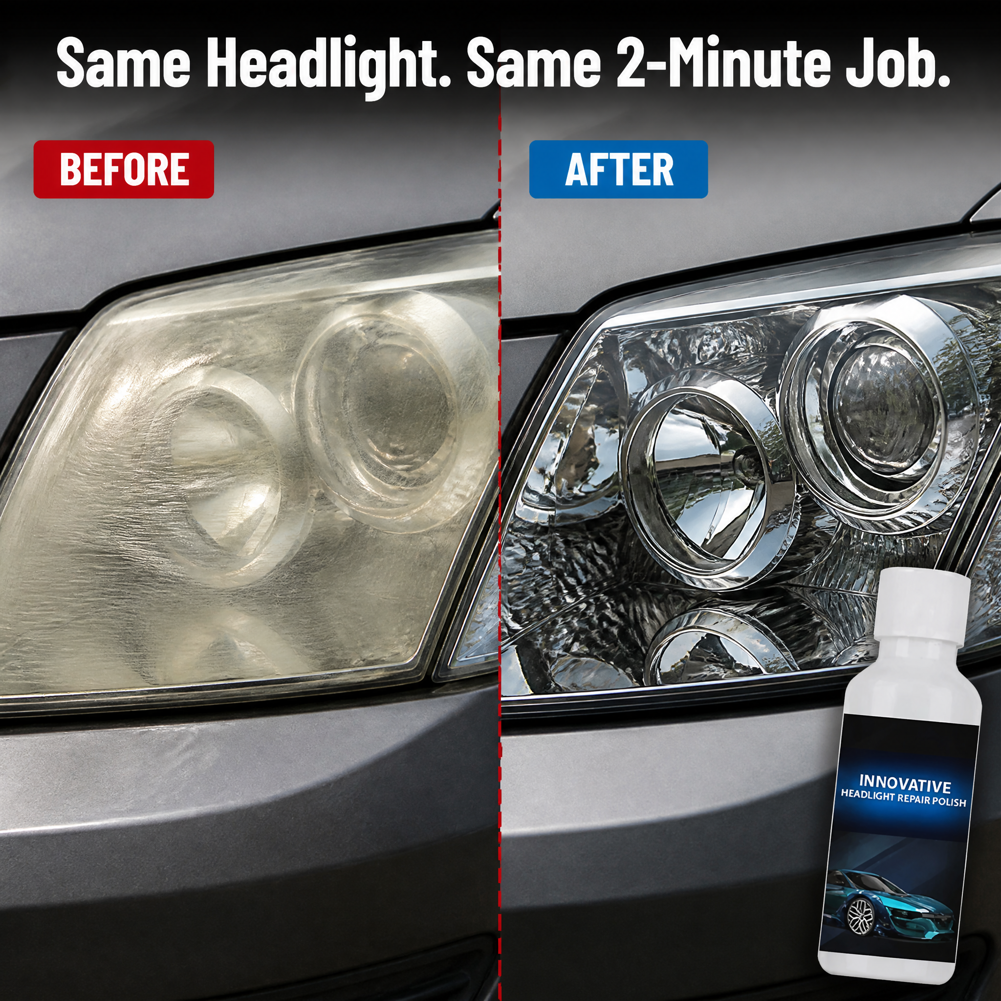 RadianceGuard™ — Erase Yellow Haze and Drive With Crystal-Clear Headlights