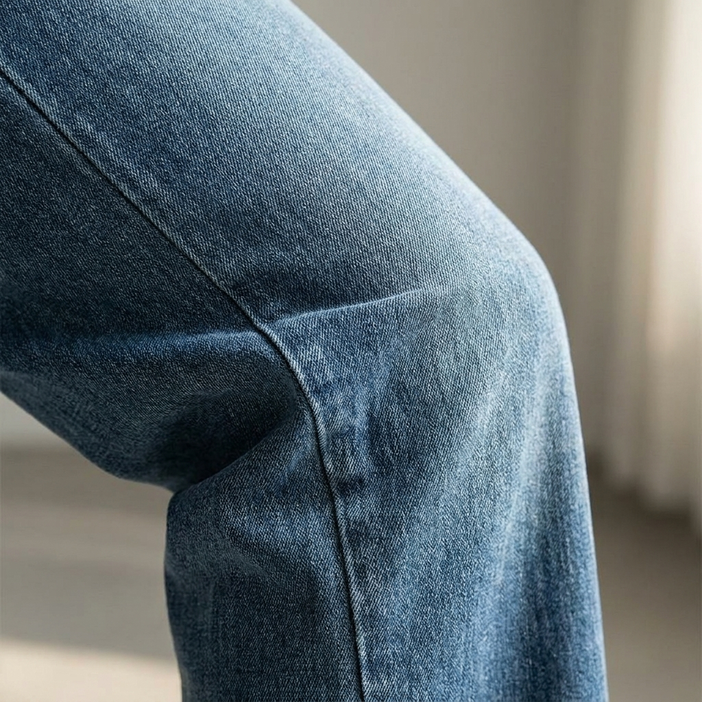 RamoraStride™ – Relaxed Straight Leg Jeans with Drawstring Waist