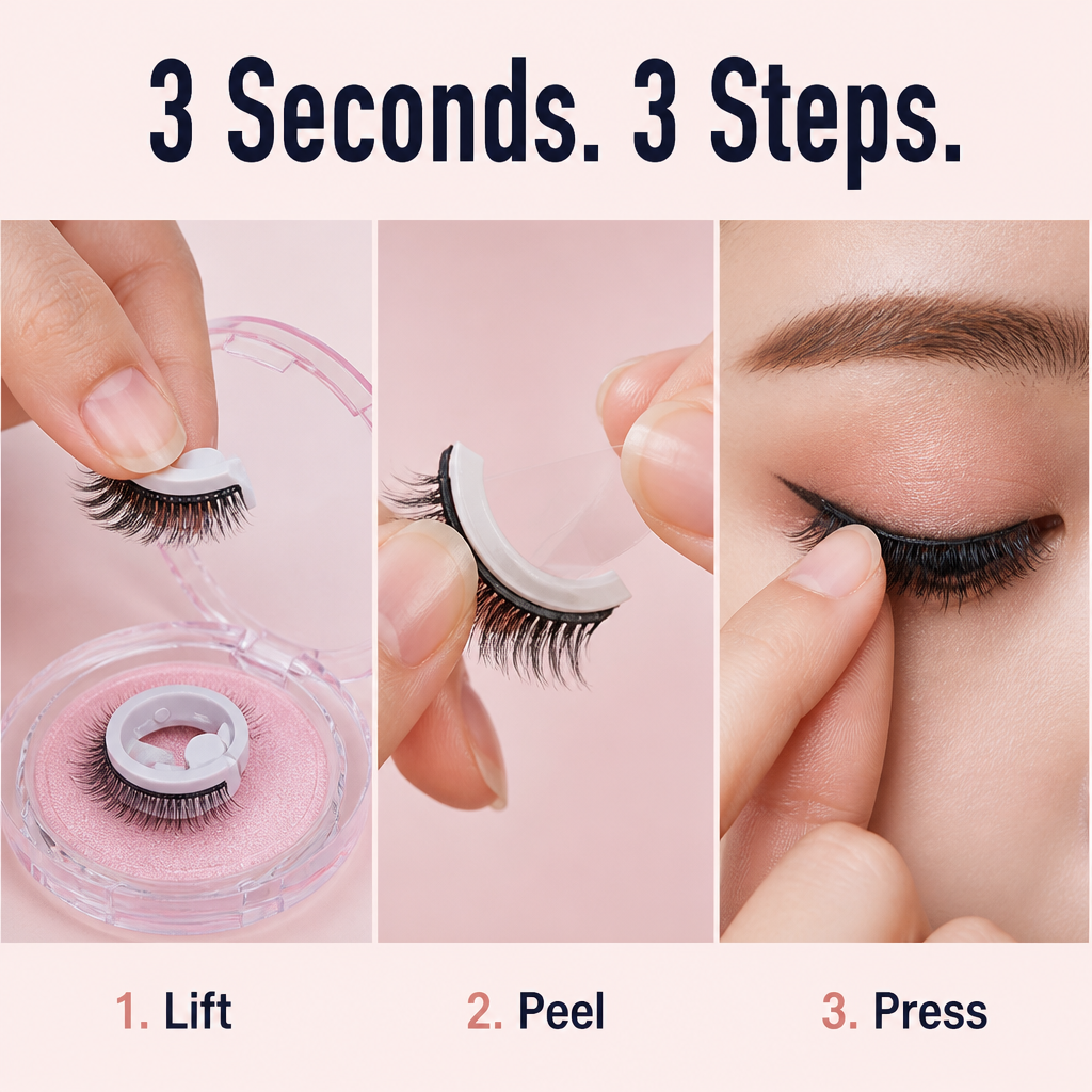 RamoraMuse™ — Press On Full Lashes in 3 Seconds Without Glue or Magnets