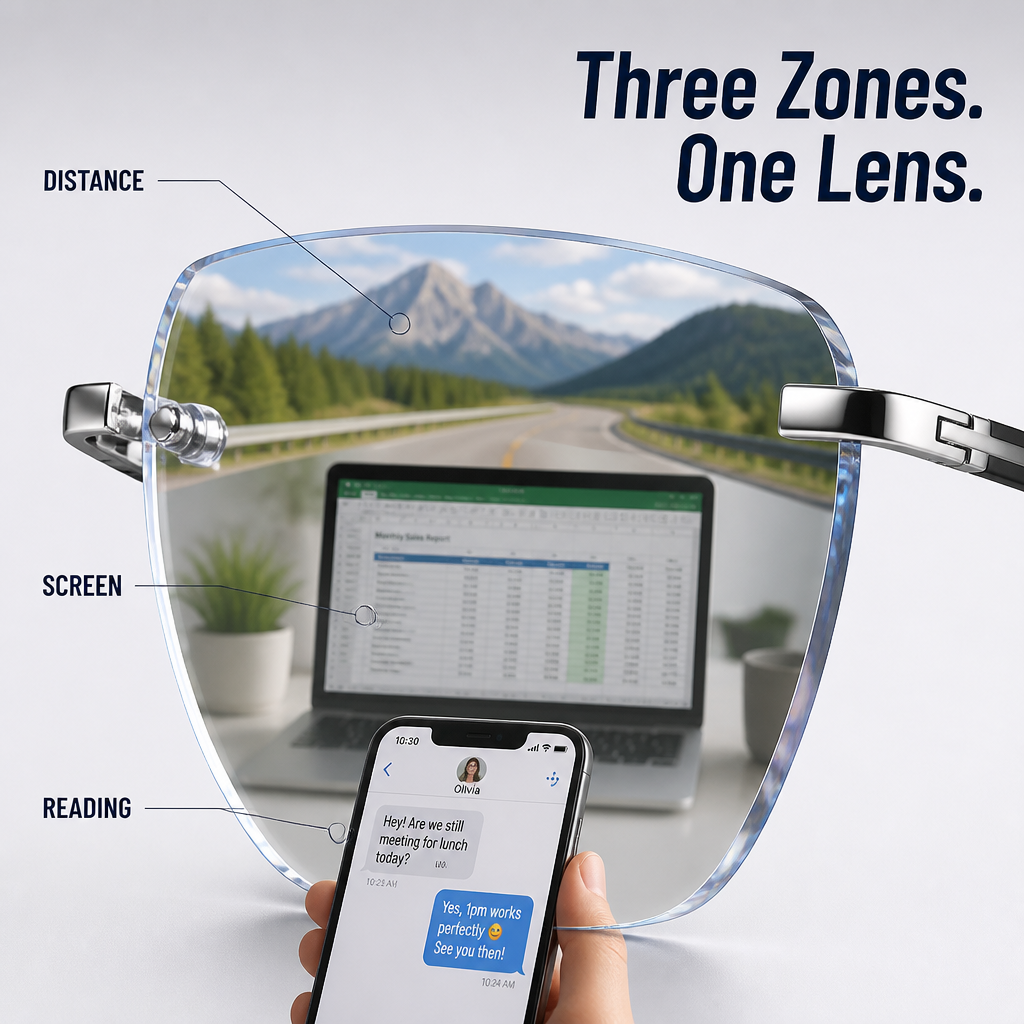BluCera™ — Read, Drive & Scroll Sharply With One Lightweight Pair