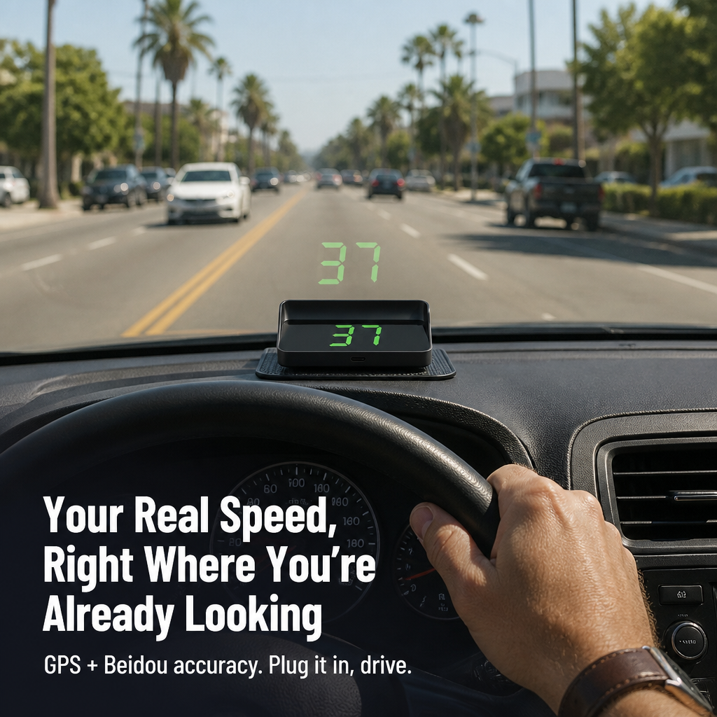 DriveSure™ GPS HUD — Project Your Real Speed in HD On Your Windshield