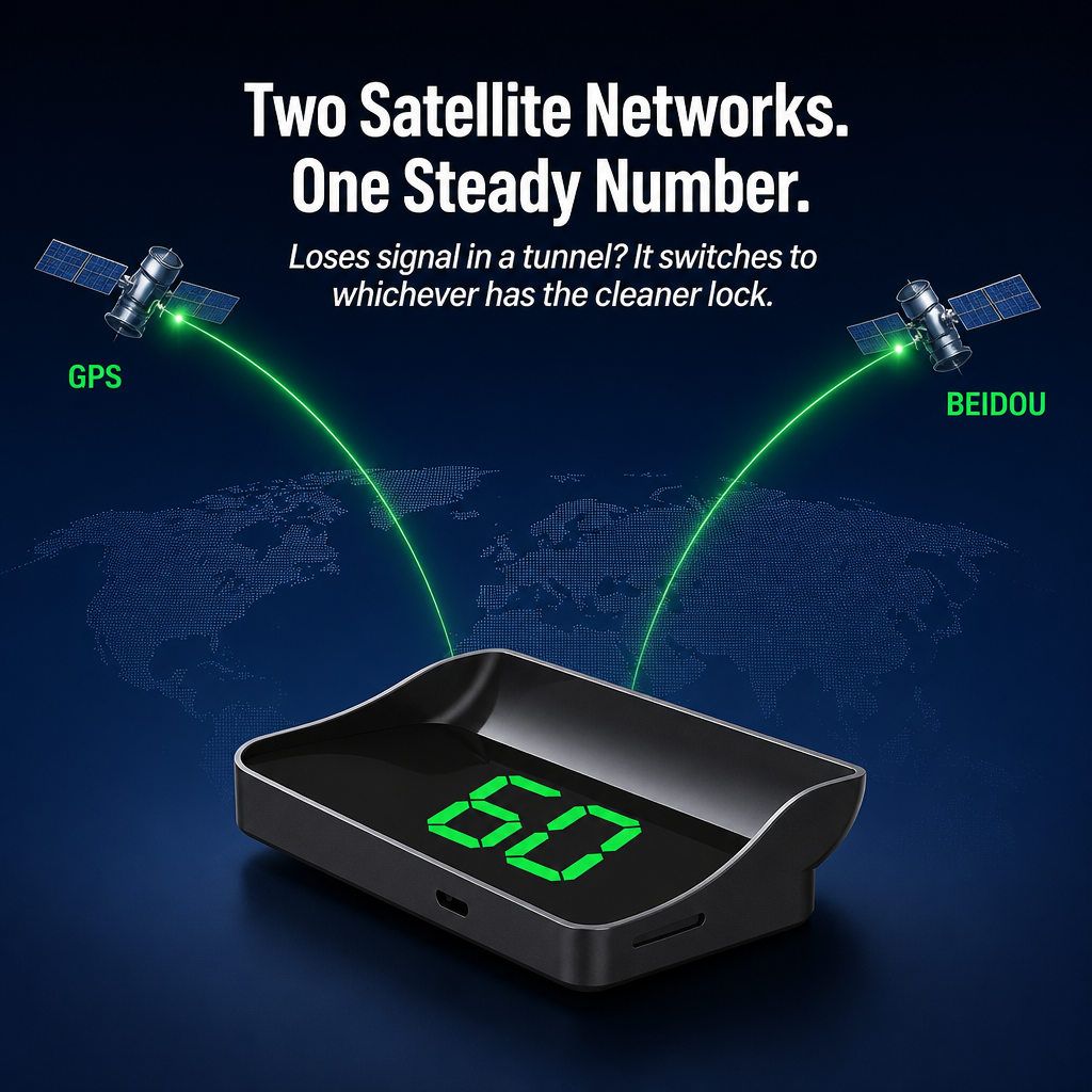 DriveSure™ GPS HUD — Project Your Real Speed in HD On Your Windshield