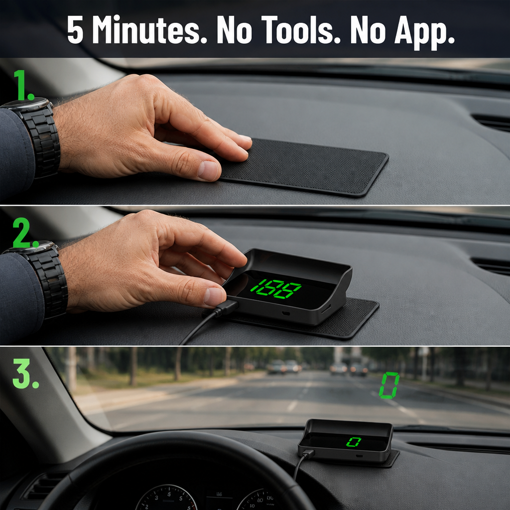 DriveSure™ GPS HUD — Project Your Real Speed in HD On Your Windshield