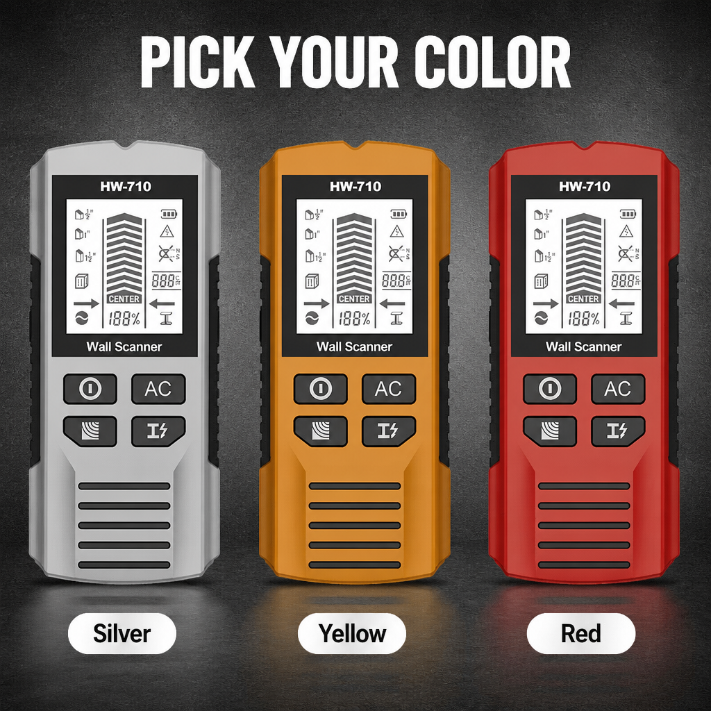 WallScout™ HW-710 — Spot Studs, Wires & Pipes Before You Drill | 5-Mode Scanner