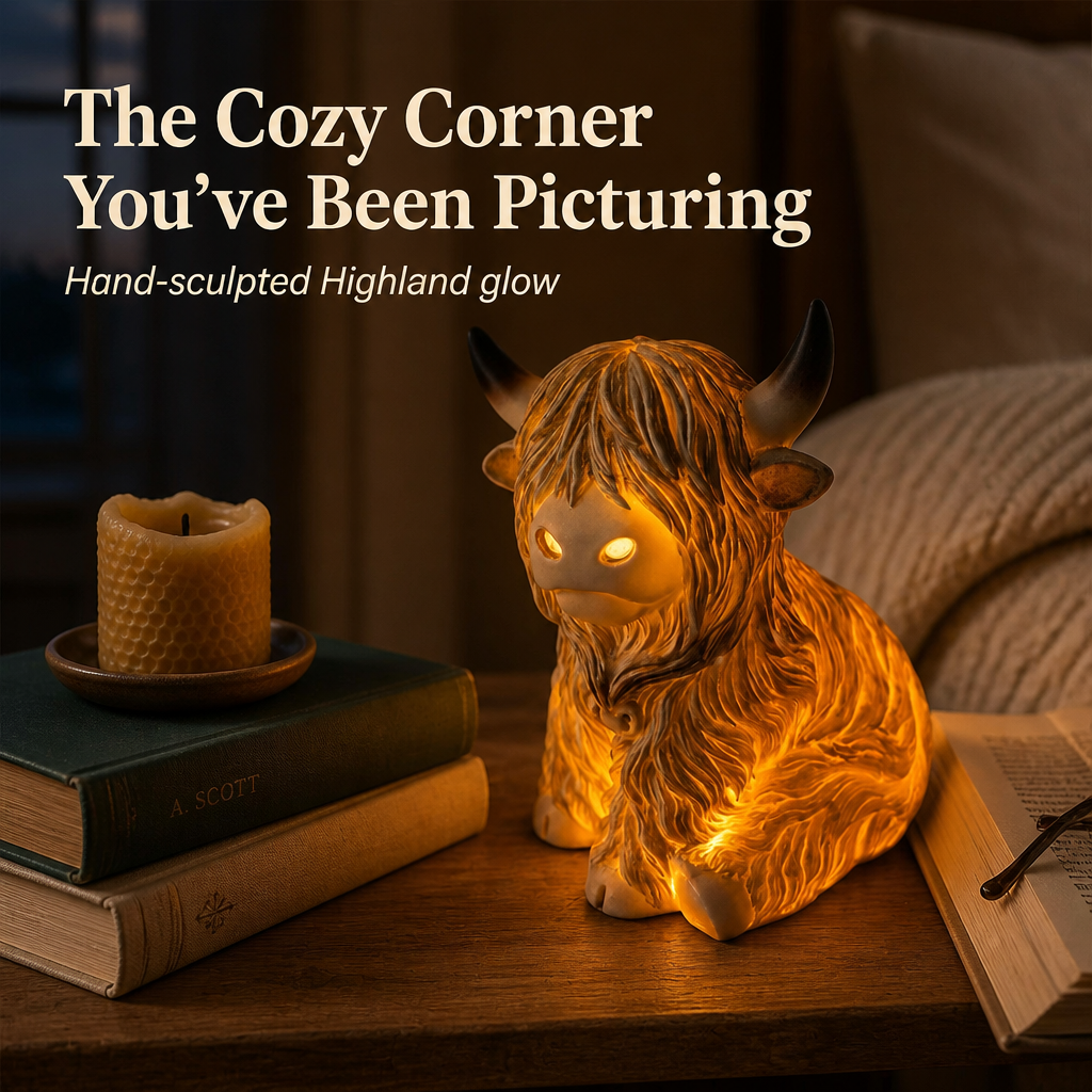 Bronwyne Glow™ — Light Up Cozy Corners with Hand-Sculpted Highland Charm