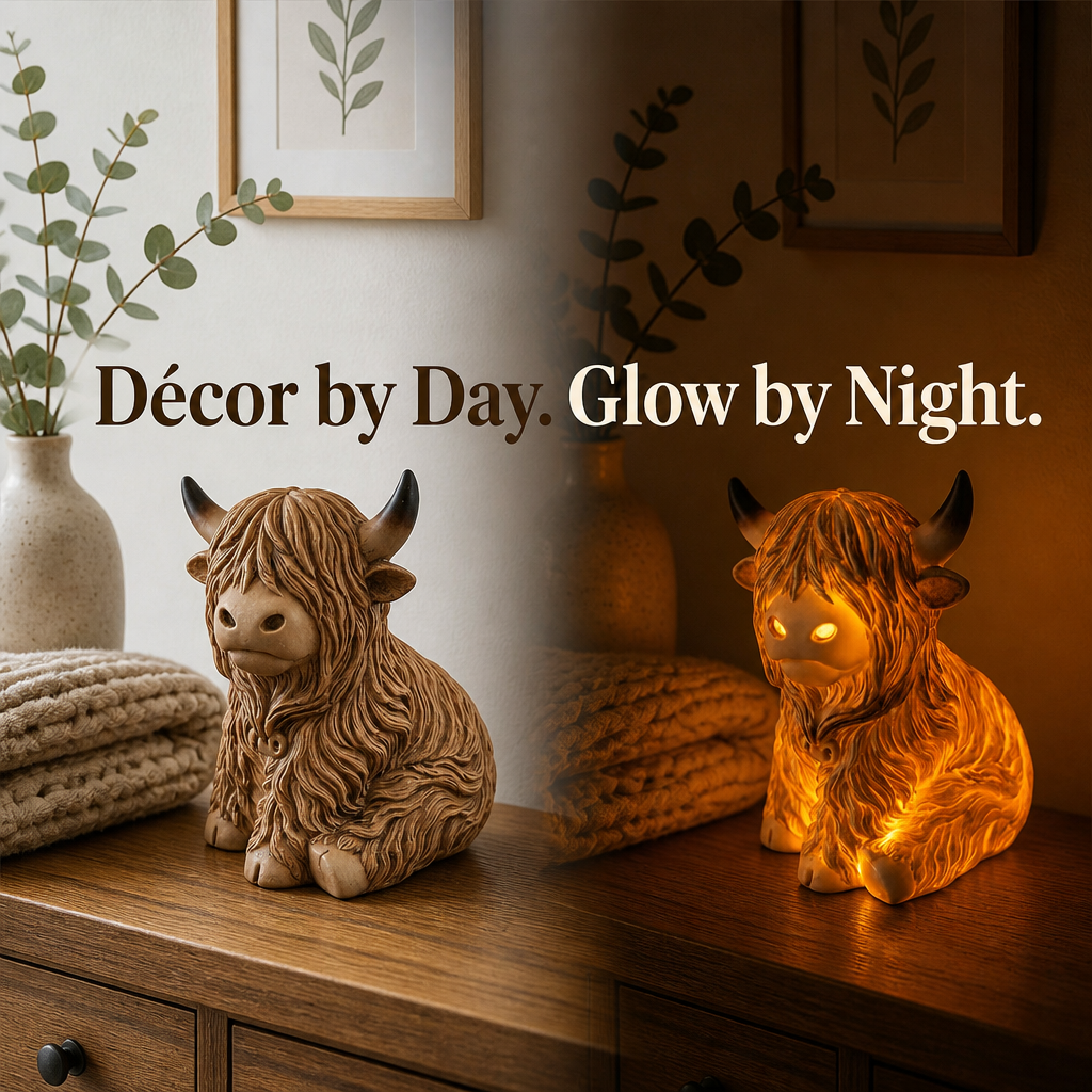 Bronwyne Glow™ — Light Up Cozy Corners with Hand-Sculpted Highland Charm