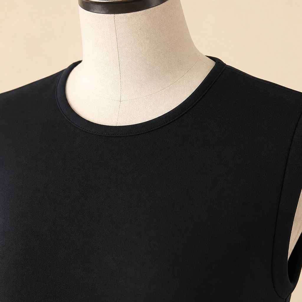 Aesthetic — matching set sold on effortless put-together vibe, not body transformation
