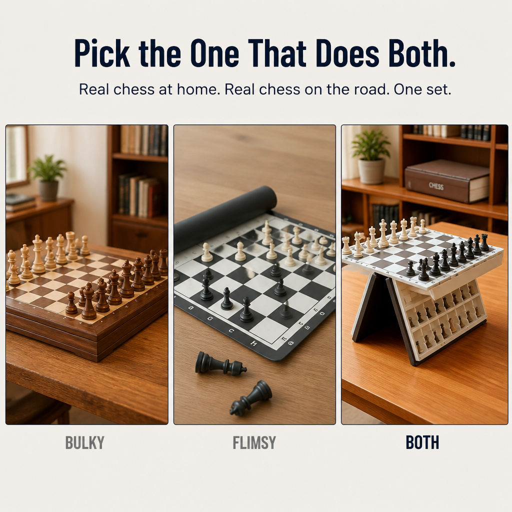 ScripturaChess™ — Hide a Real Chess Set Inside a Hardcover Book