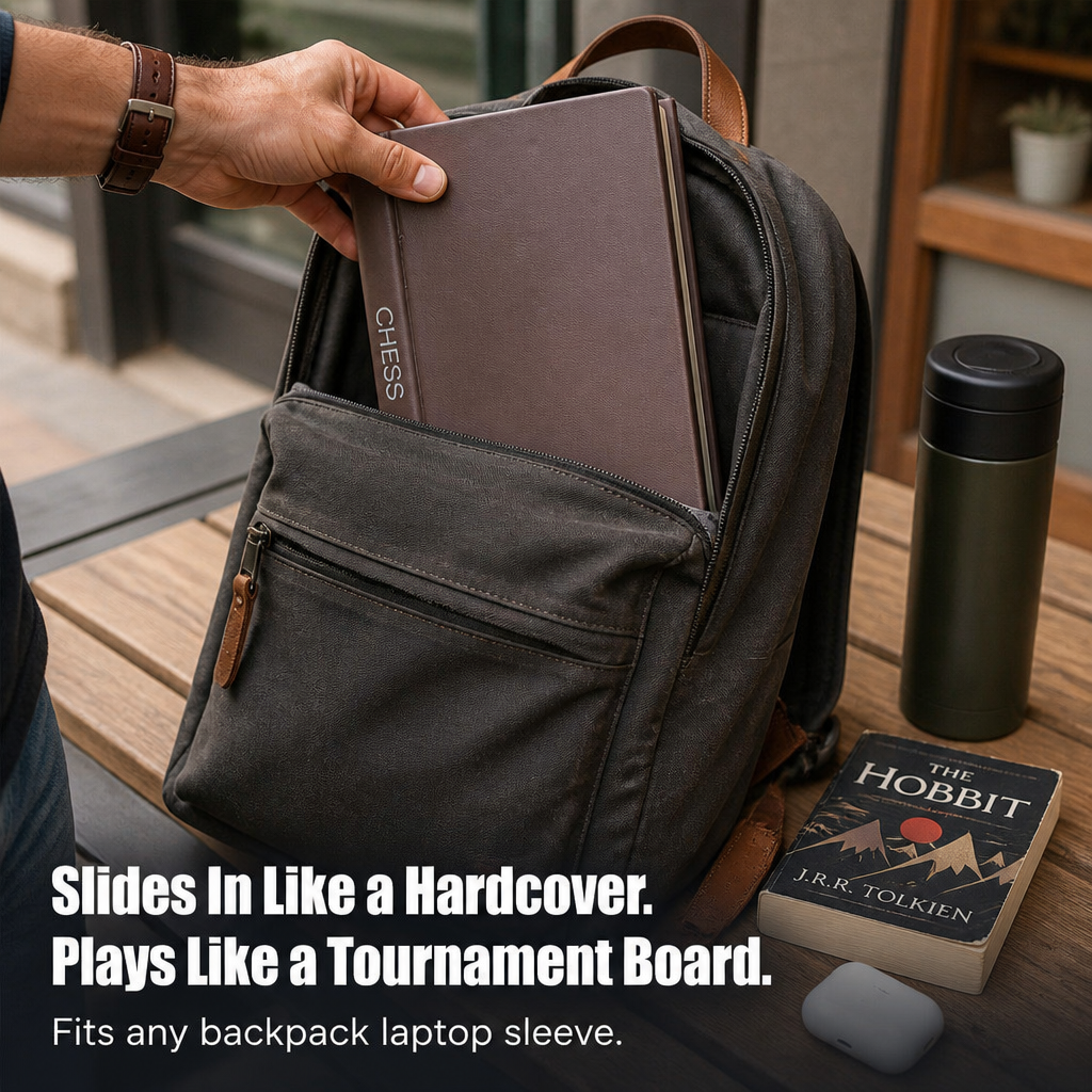 ScripturaChess™ — Hide a Real Chess Set Inside a Hardcover Book