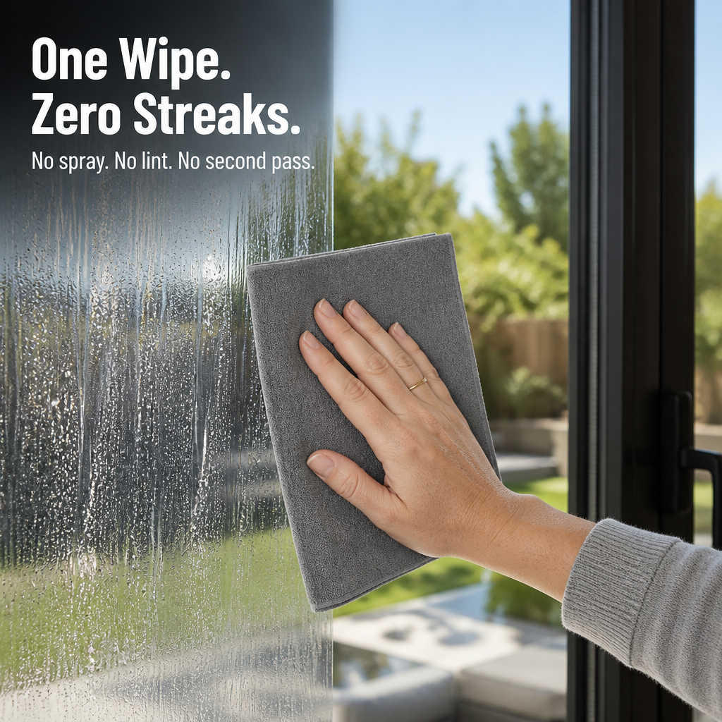 VibraPure™ — Wipe Glass, Screens, and Chrome Streak-Free in One Pass
